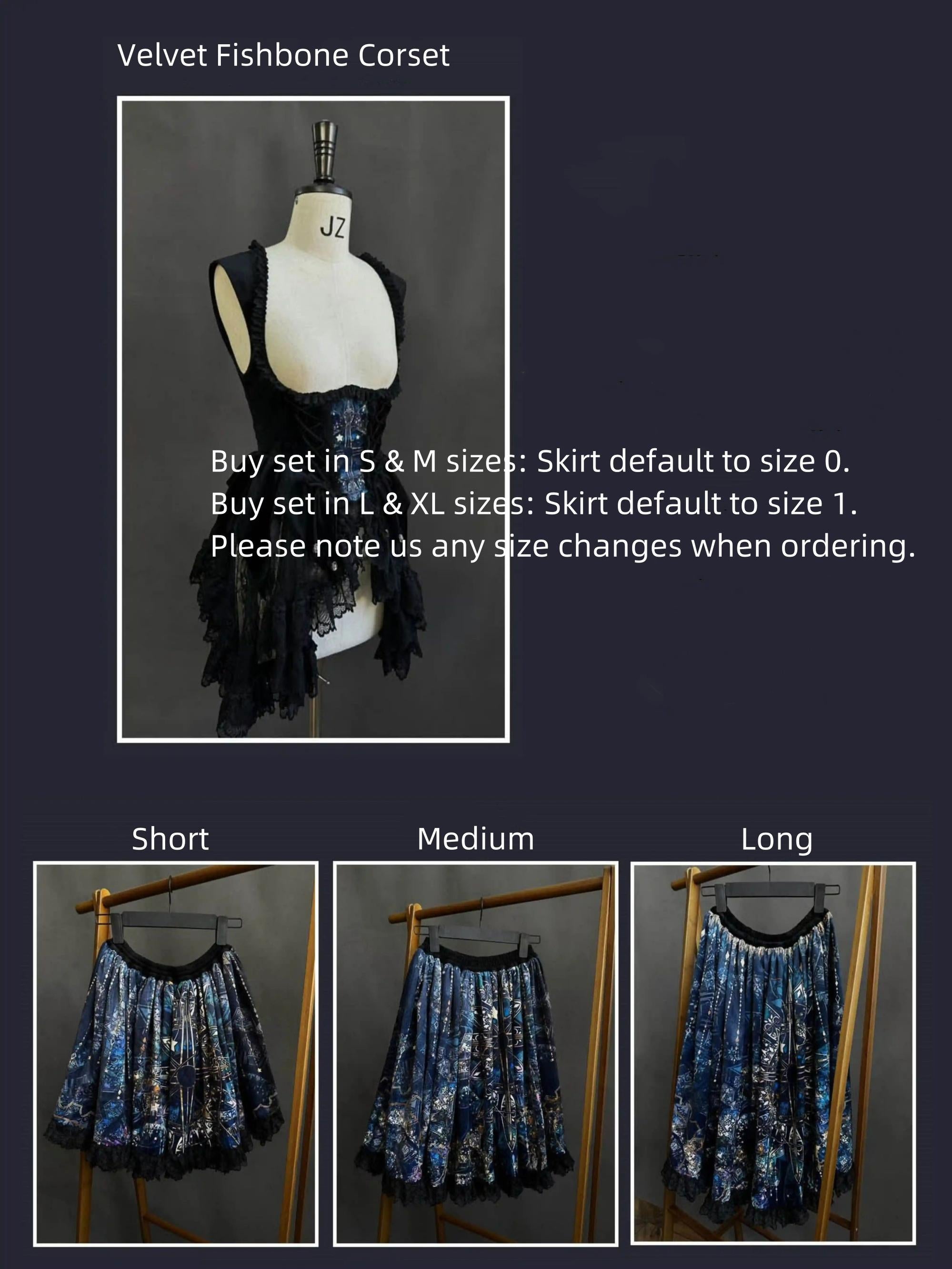 SUSIN - Night Traveler - Classic and Elegant Gothic Dress with Colorful Window Prints (L M S XL) 39250:628634