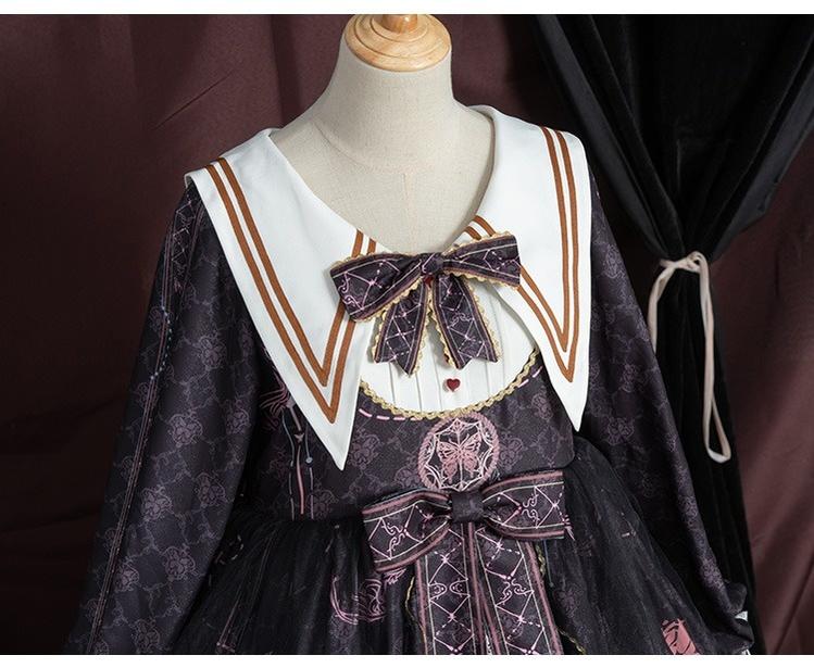 OCELOT~Classic Lolita OP Sailor Collar Elegant Lolita Dress 40422:660936