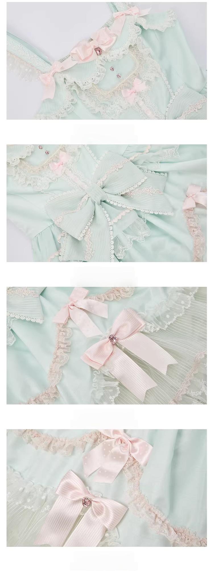 Strawberry Angel - Sweet Lolita JSK Dress, Detachable Sleeves 44452:808941