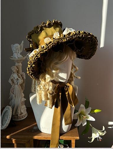 Moon gazing Lily - Classic Lolita Faux Lily Accessories BNT Yellow