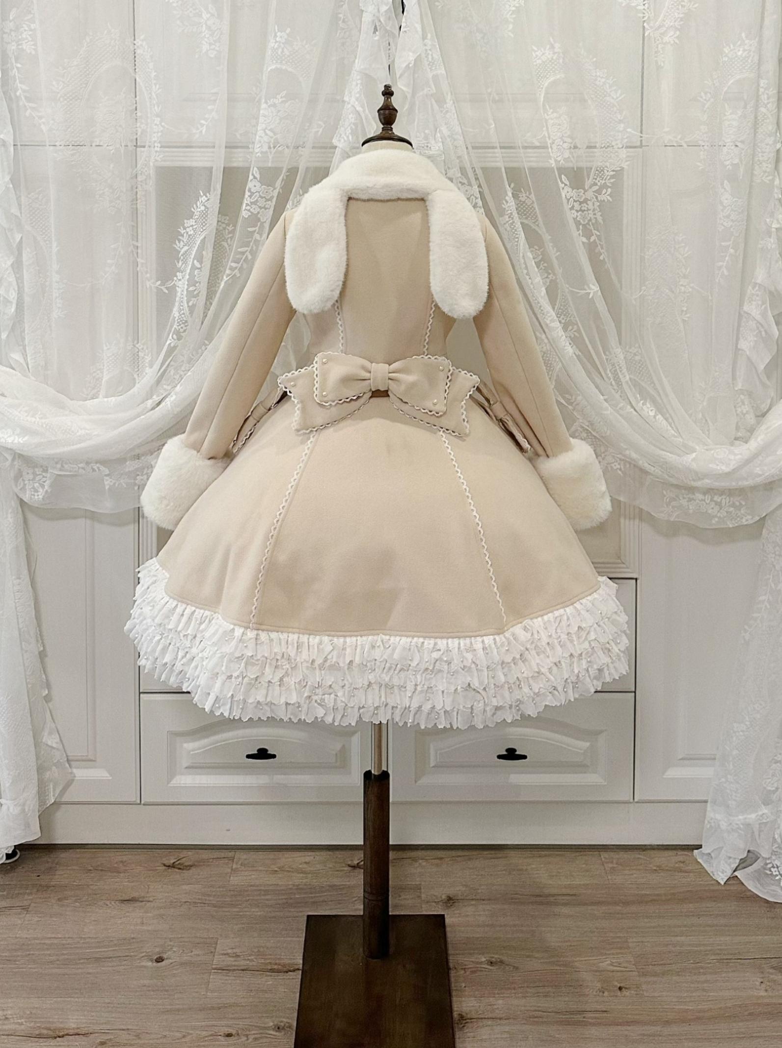 Bunny Magic Forest - High Waisted Sweet Lolita Overcoat, Bunny Ear Collar 44100:795312