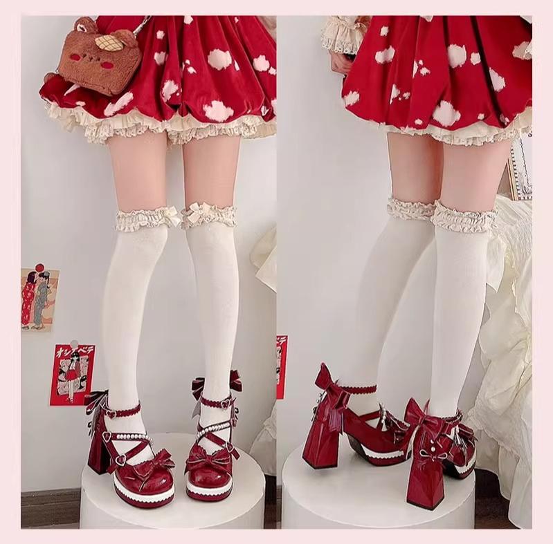 Witch's Night - Crush Complex - Sweet Lolita Heel Shoes, Pearls & Bows 43746:784524
