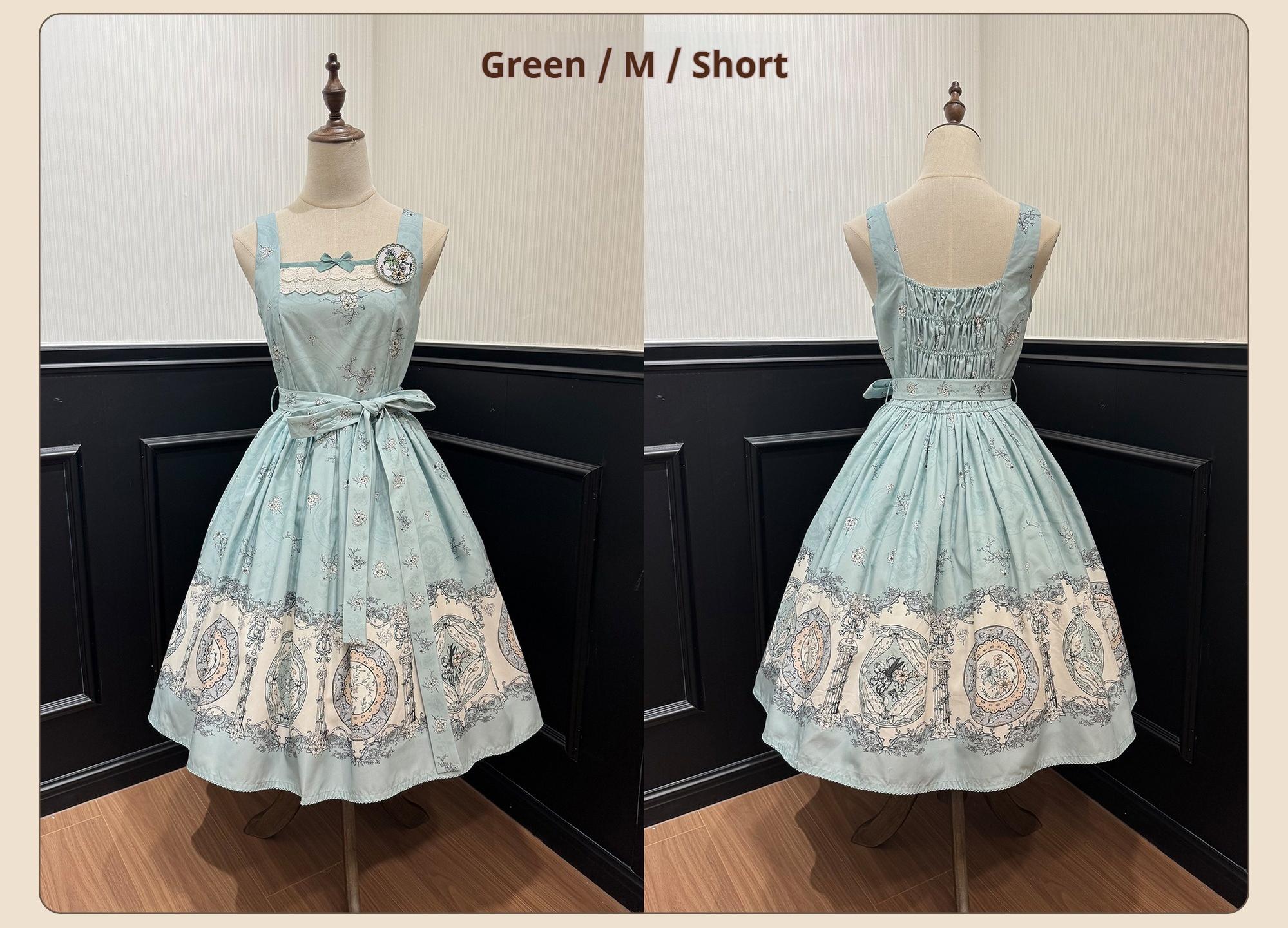 DreamWhale - Small Porcelain Plate - Classic Lolita JSK Printed Dress 43990:790727
