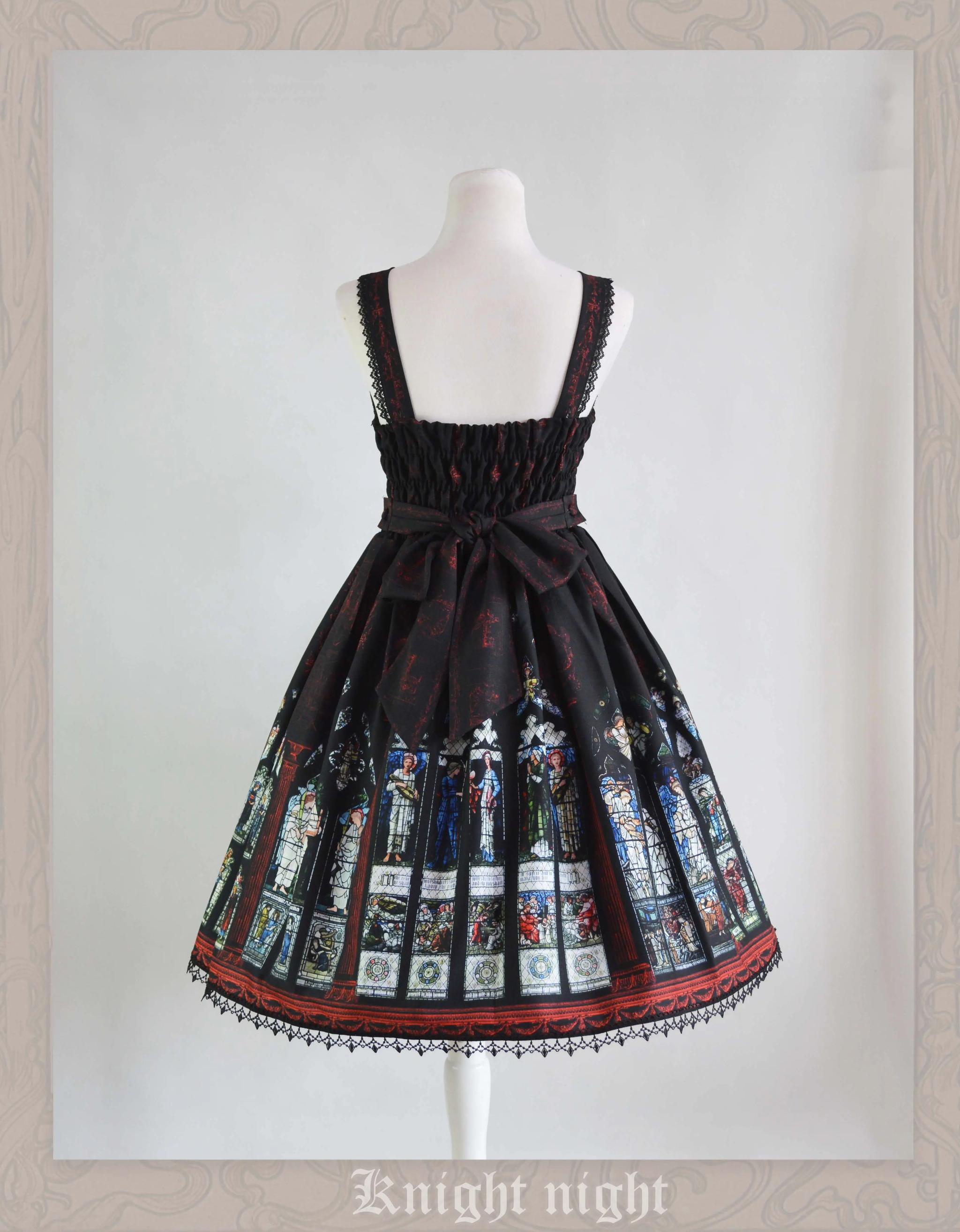 Knight Night - The Saint Priest - Vintage Lolita JSK Dress Halter Neckline