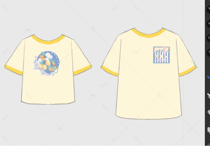 Miss Point - Daisy Lemon - Daily Lolita Lemon Print T-Shirt Customized