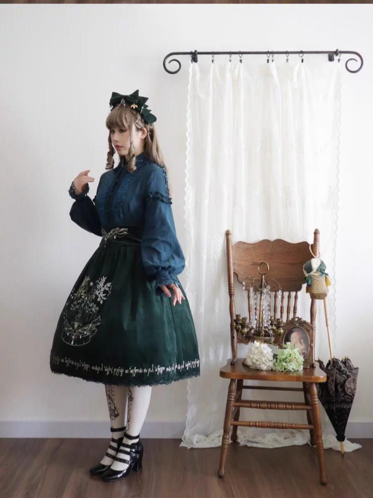 Twin Trees' Celestial Glow - Classic Lolita Bust-Supporting JSK, Plus Size 44508:810872