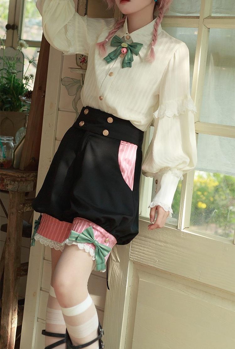 CastleToo - Candy Shop - Ouji Lolita Vest Outfit With Patchwork Design/Bow Details