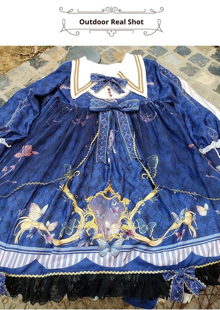 OCELOT~Classic Lolita OP Sailor Collar Elegant Lolita Dress 40422:660970