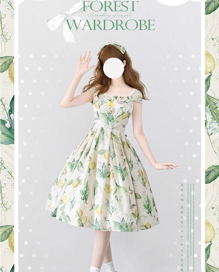 Forest Wardrobe - Forest Basket 3.0 - Vintage Lolita JSK Dress Summer Thin Dress