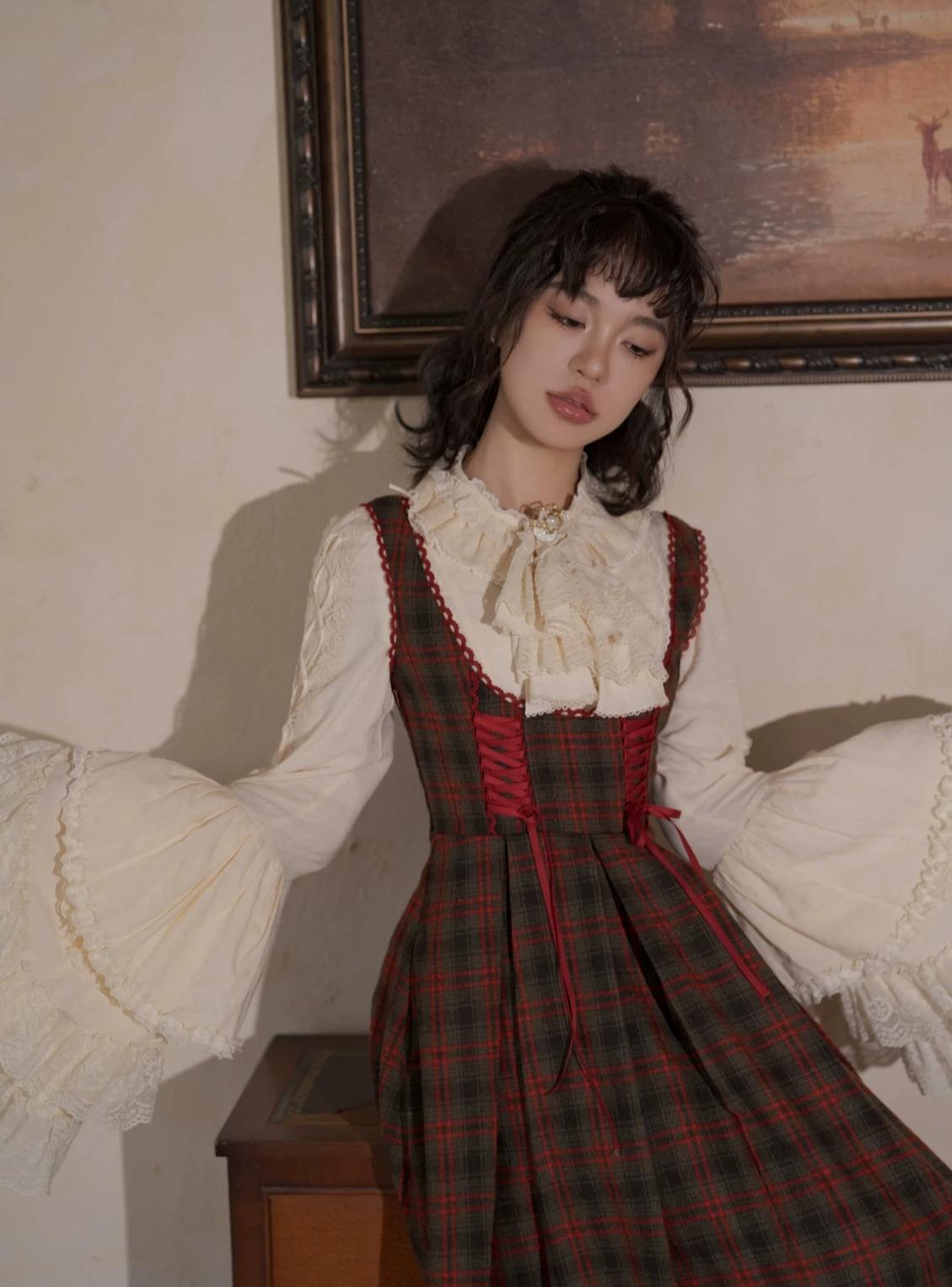 Encounter Spring - Classic Lolita Hime Sleeve Blouse, Detachable Jabot 45225:841320