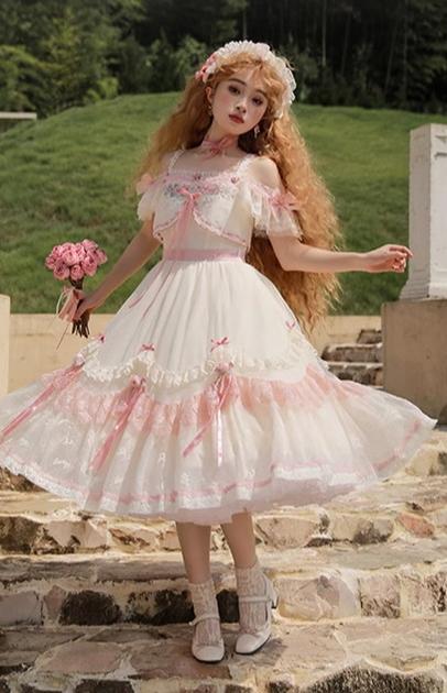 Mademoiselle Pearl - Rose Garden - Elegant Lolita Dress Bridal Floral Dress