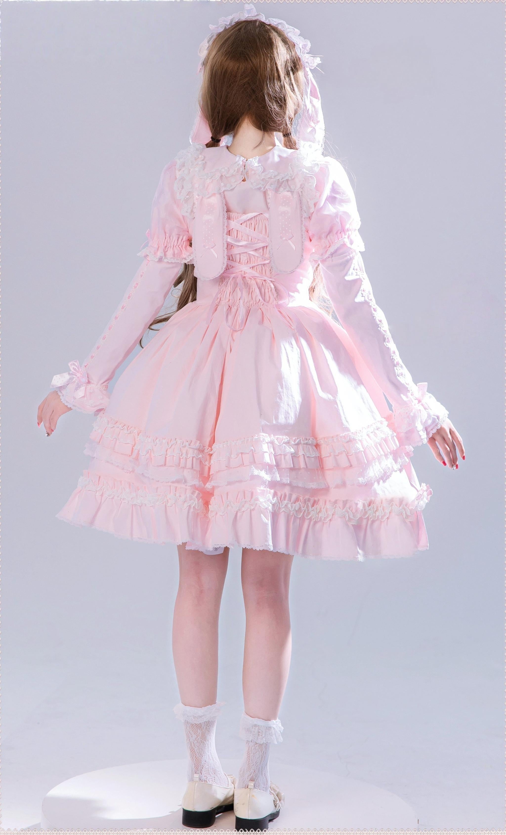 Little Dessert Chef - Old School Lolita JSK Dress, Cream-Like Ruffle