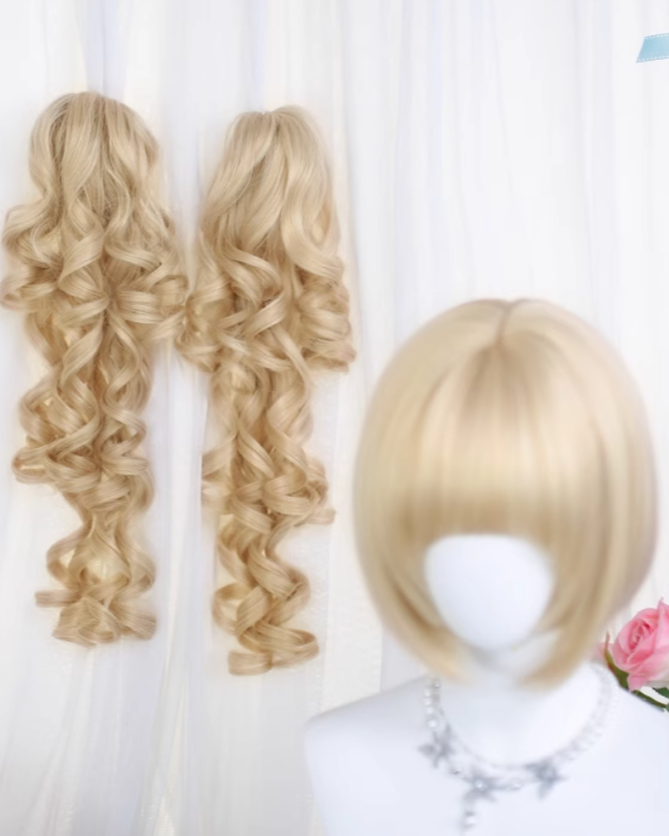 Dalao Home - Blonde Lolita Wig, Detachable Roman Roll Ponytails 42931:798014