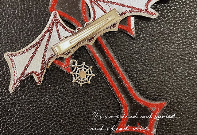 CastleToo - Halloween Gothic Lolita Cross Shaped Brooch Headdress