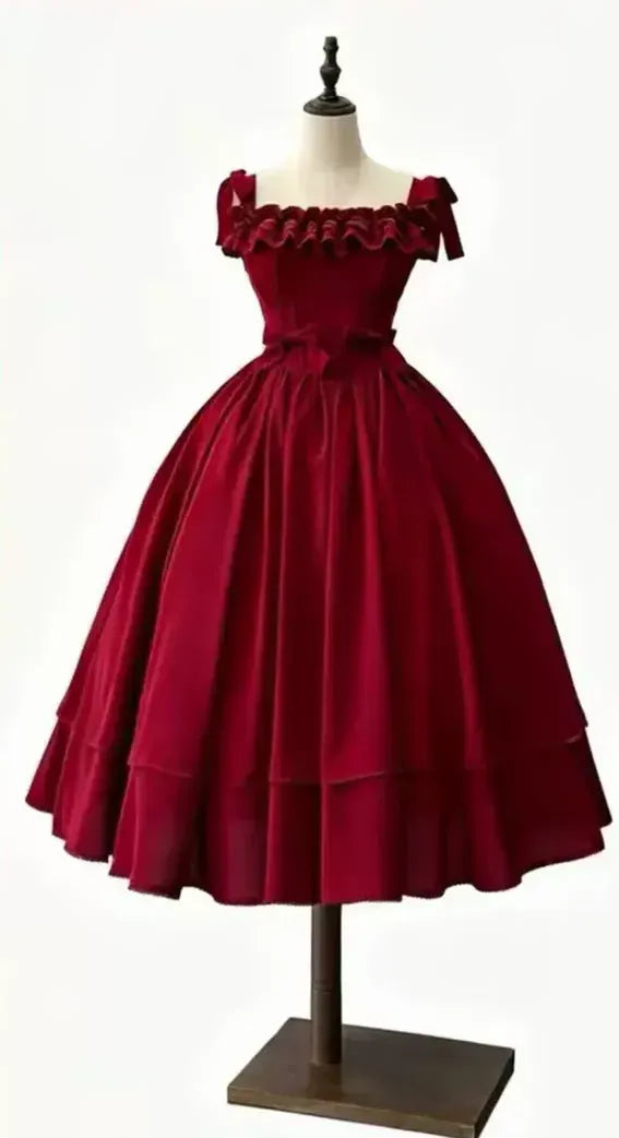 Kiss of Nyx 2.0 - Plus Size Classic Lolita Solid JSK Dress, Boned Waist (2XL 3XL L M S XL) 45947:869462