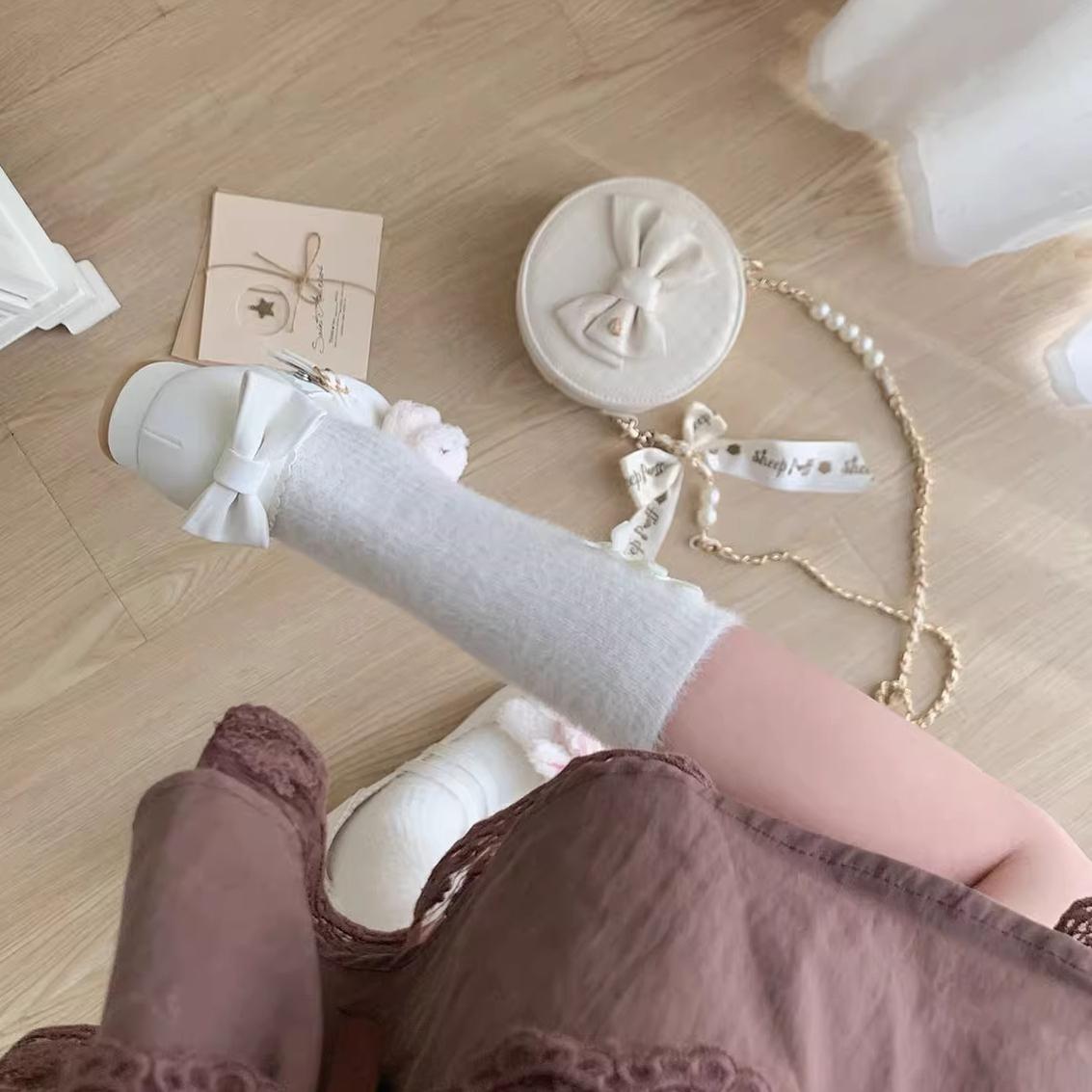 Sheep Puff - Mimitty Rabbit - Kawaii Lolita Low Heel Shoes Plush Bunny Spring Lolita Shoes