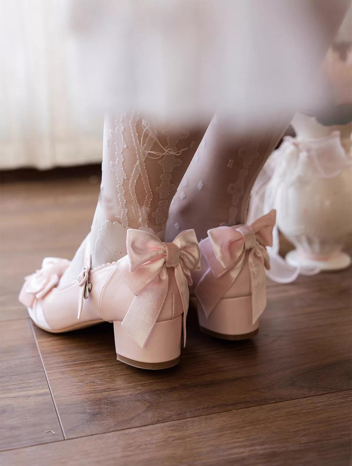 Doll's Ball - Classic Lolita Shoes, Mid Horseshoe Heel 44570:813705