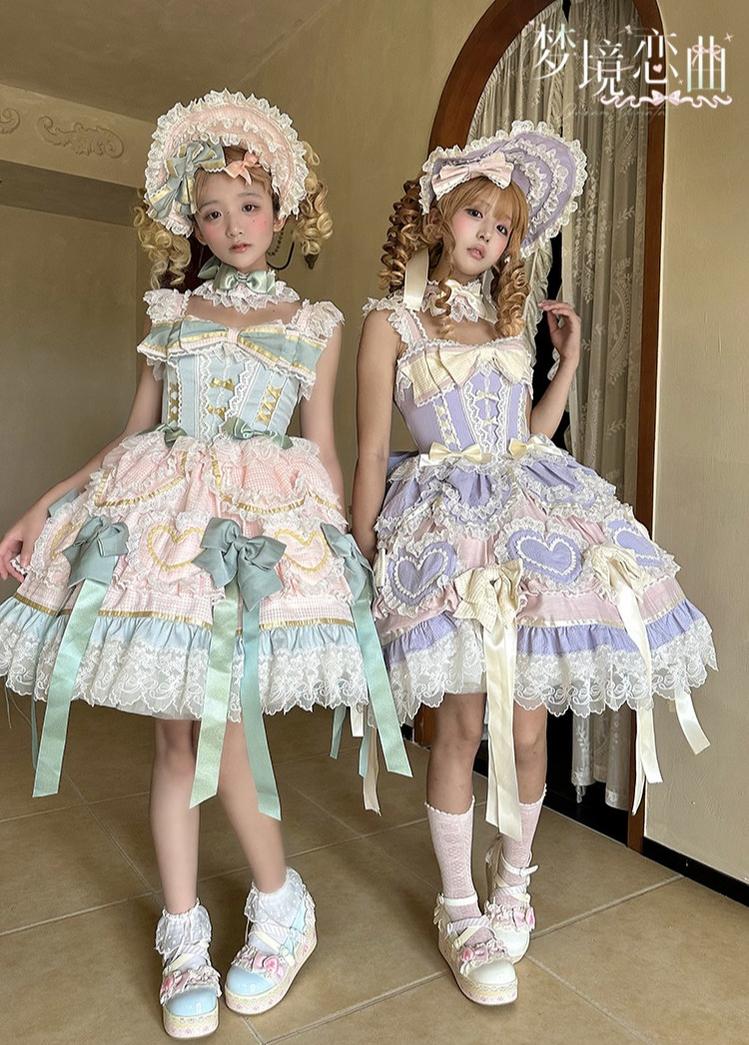 Dream Melody - Gorgeous Sweet Lolita JSK Dress, Lace & Bows 44442:809823