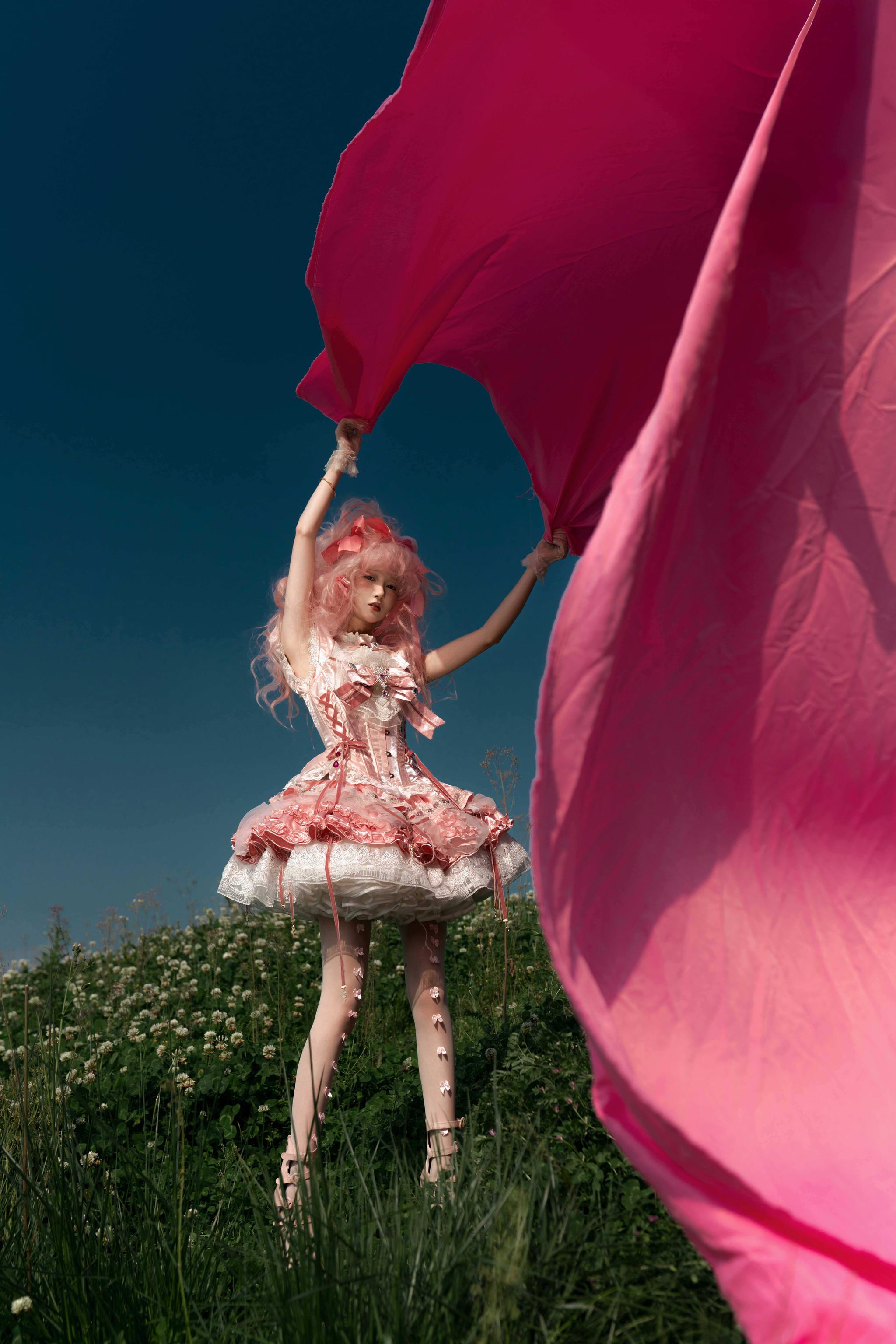 Dream Nuclear Island - Dream Nuclear Bubbles - Pink Sweet Lolita Corset & Tiered SK