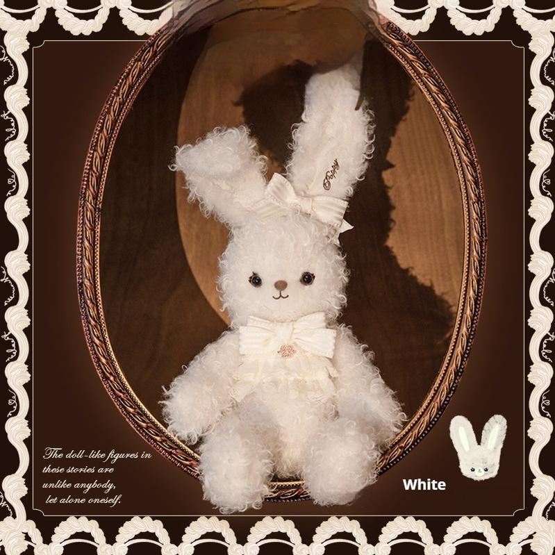 Mademoiselle Pearl - Pearl Doll Cabinet - Kawaii Lolita Plush Doll Bag with Outfit Poppy Bunny Bag - White Only