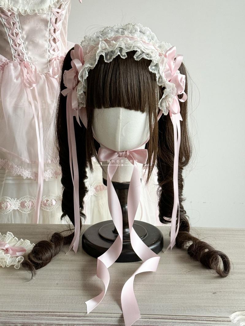 MAID - Sweet Lolita Accessories, Soft And Comfortable Pink bow headband