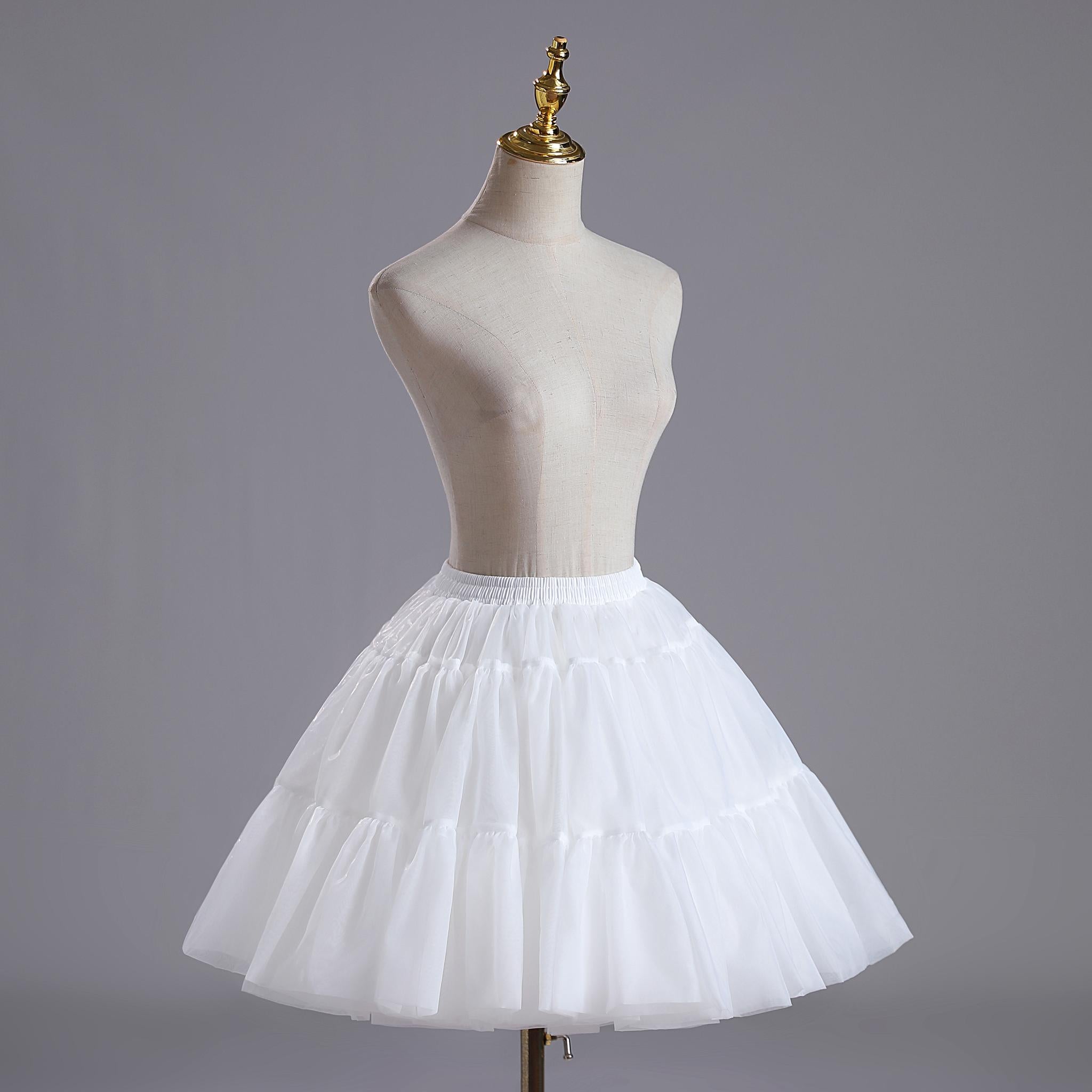 Noloria by 42Lolita - High-Volume White Puffy Lolita Petticoat, 17.7" (45 CM), Cotton Lining
