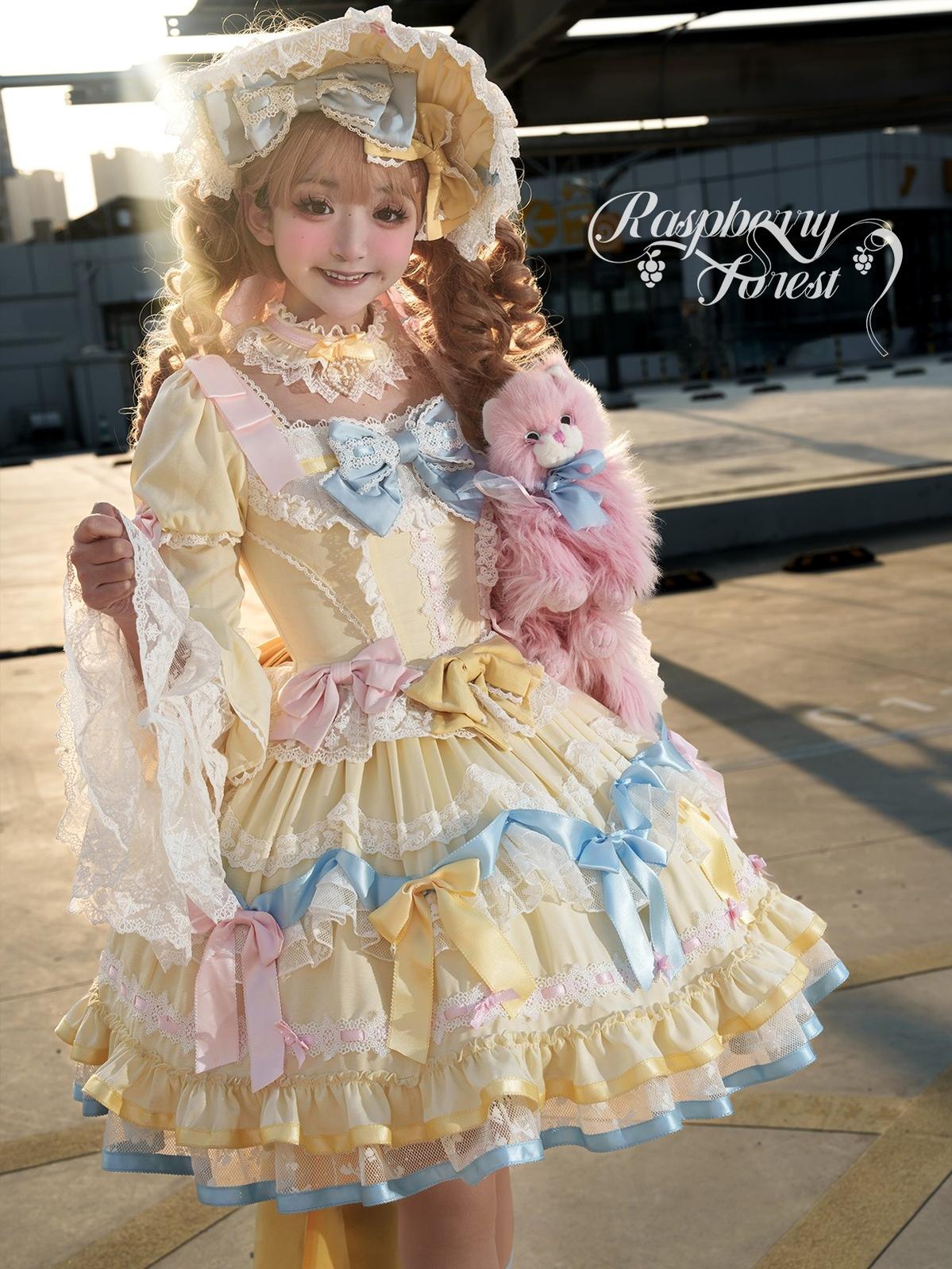 Mewroco - Berry Forest - Sweet Lolita Short-sleeved OP Dress and Matching Accessory 42596:748518