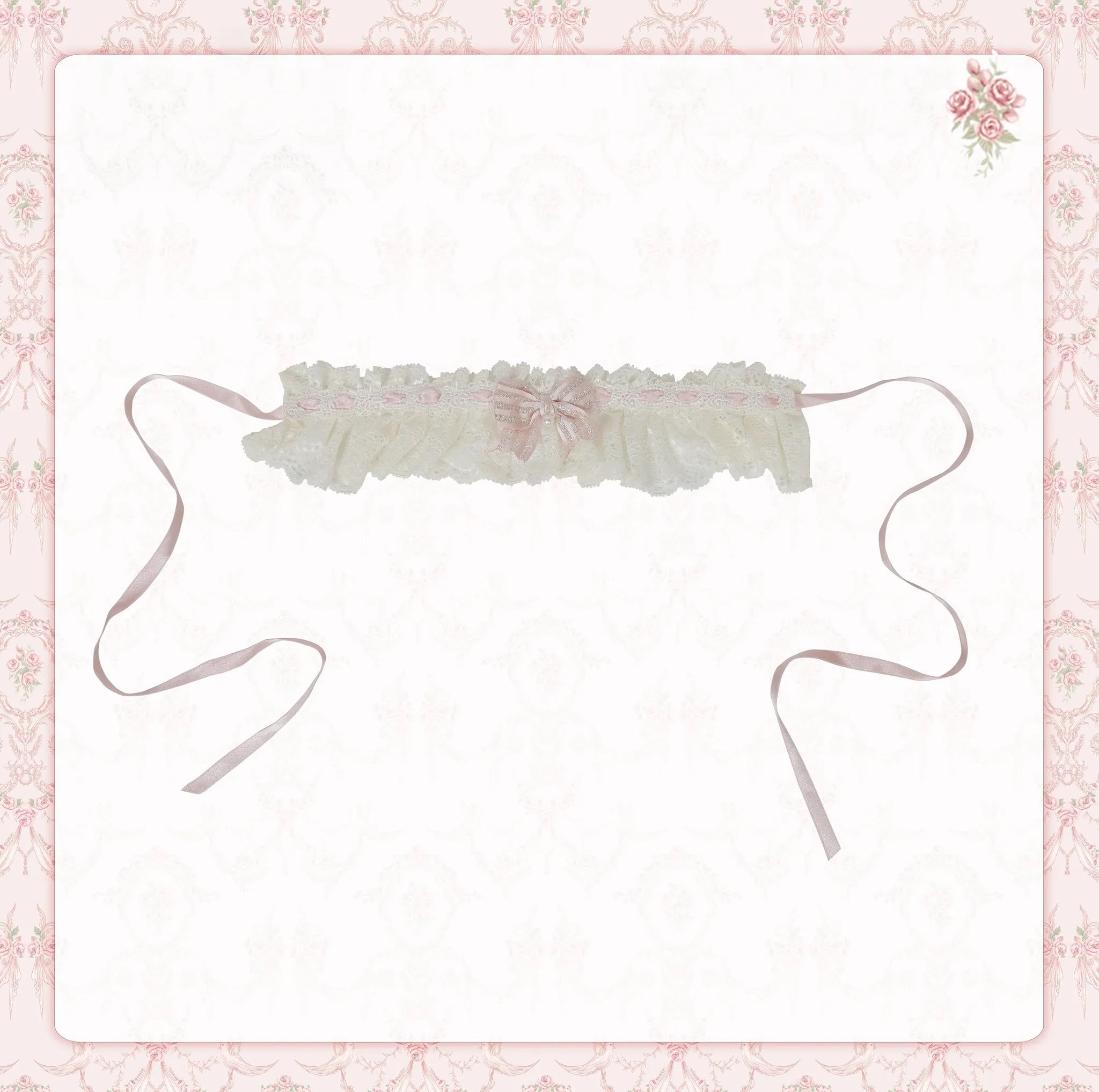 Rose Fragrance - Classic Lolita Lace JSK & OP Dress, Rose & Perfume Bottle Print (L M S) 45850:865567