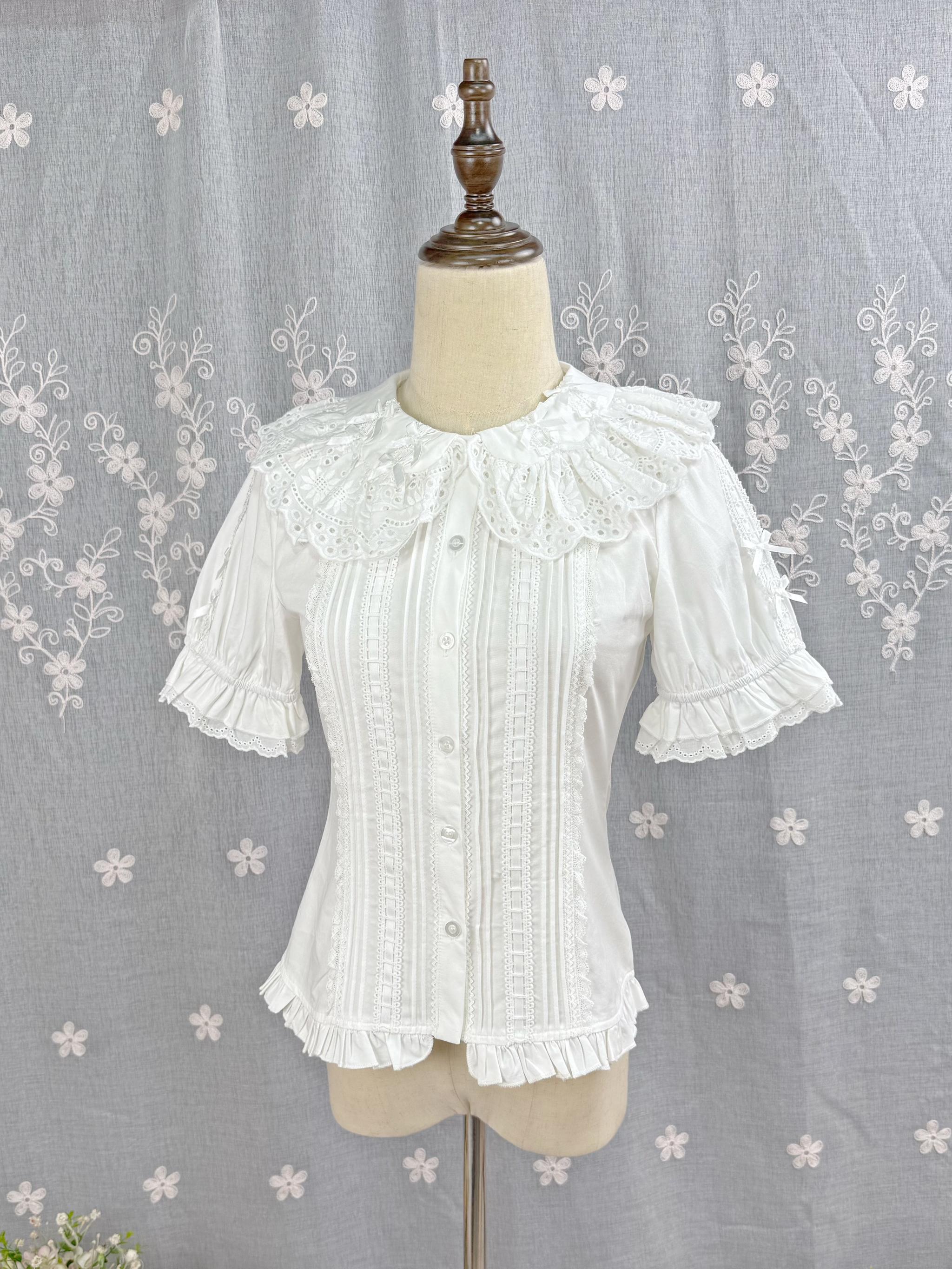 Sunflower - Sweet Lolita Peter Pan Collar Blouse, Cotton Fabric