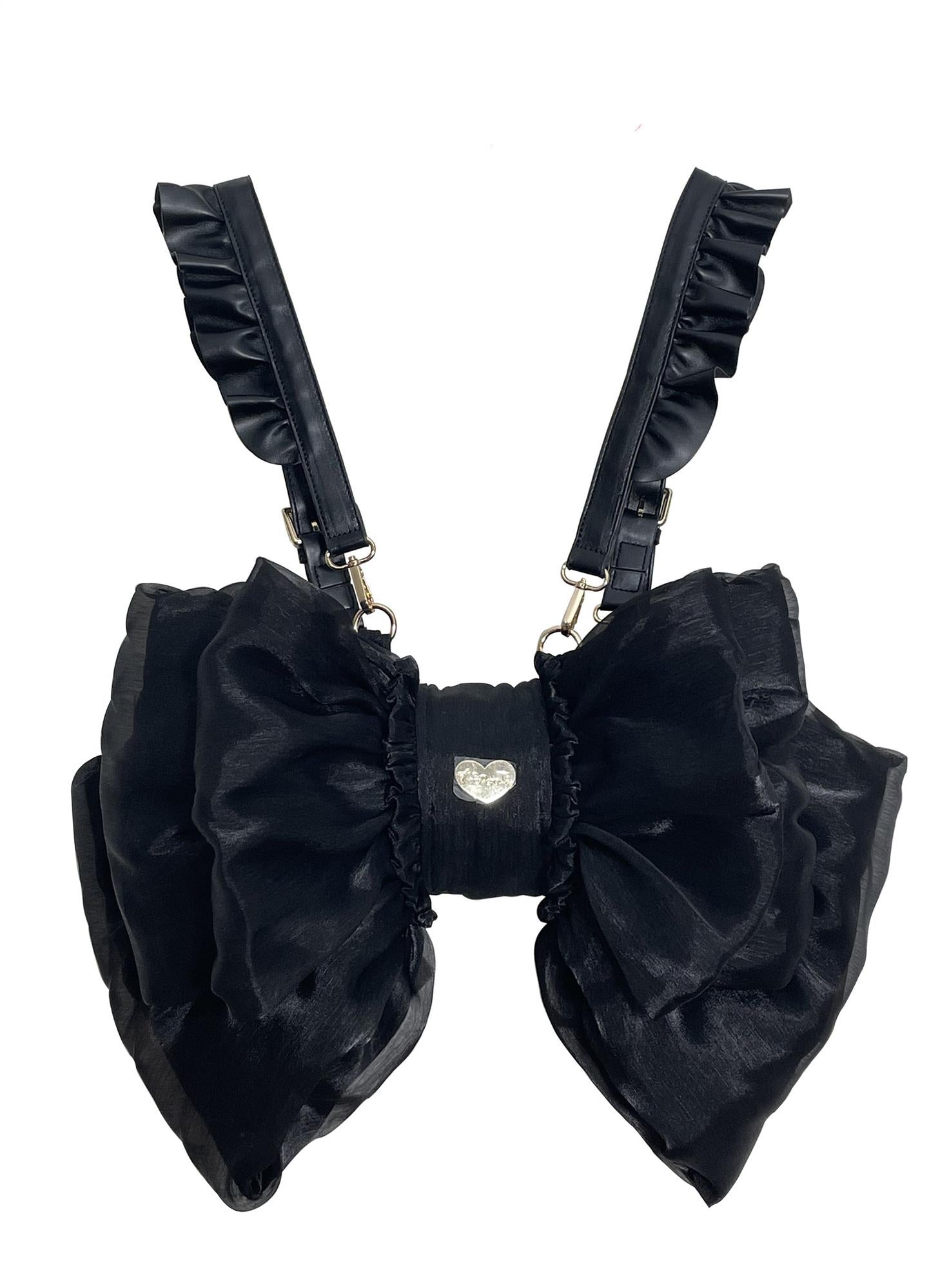Boguta - Satin Butterfly Bow Bag Versatile Elegance Lolita Bag (L M S) 18854:263814