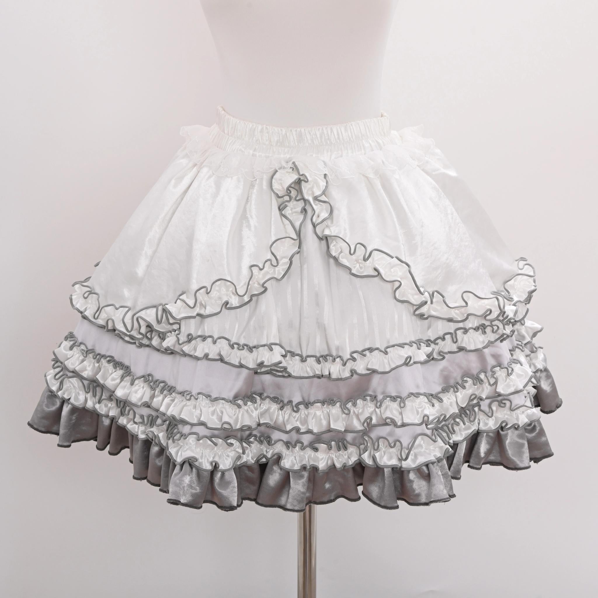 LustrE - Metallic Angel - Silver-white Punk Lolita JSK, Wing and Rhinestone Details 44276:801943