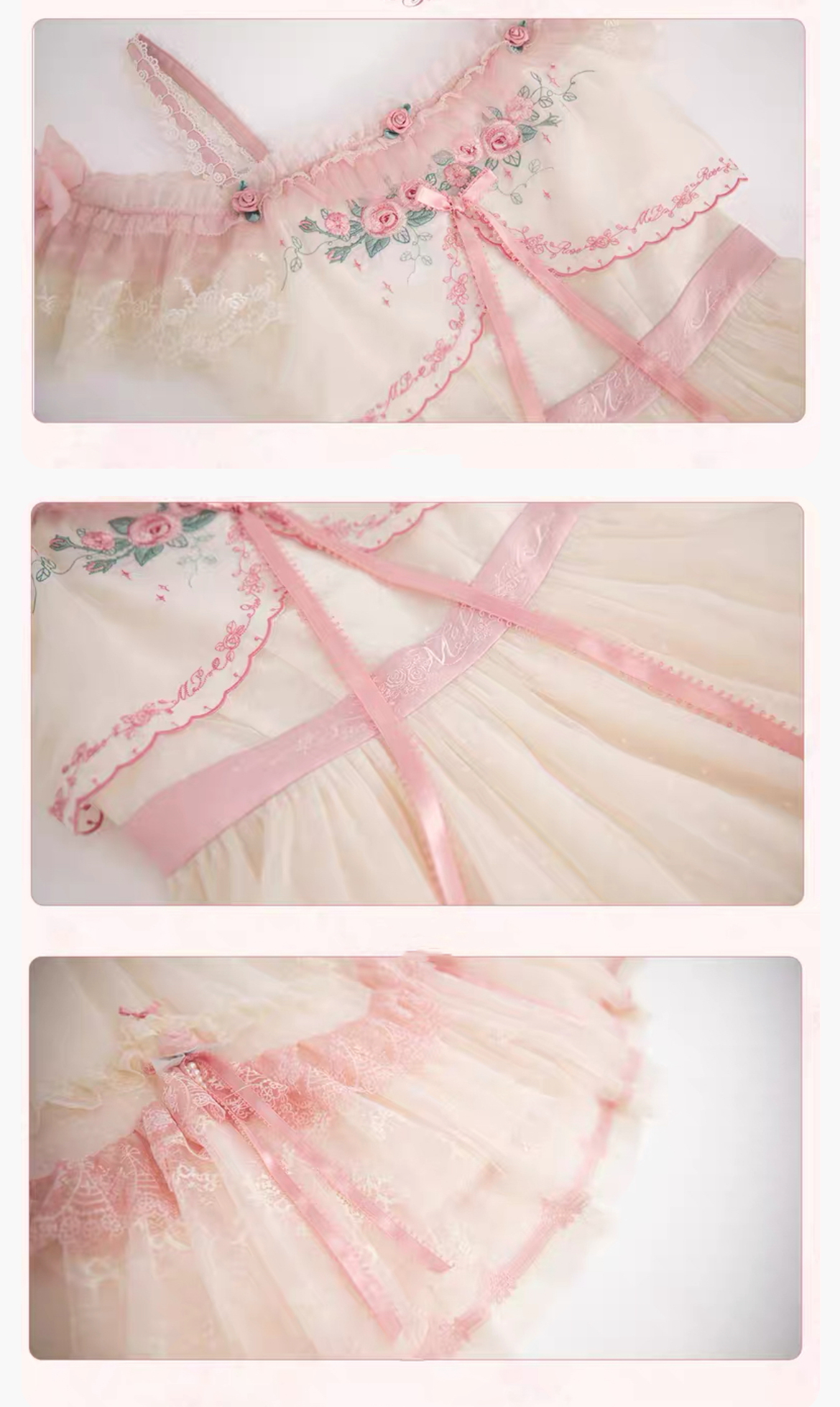 Mademoiselle Pearl - Rose Garden - Elegant Lolita Dress Bridal Floral Dress