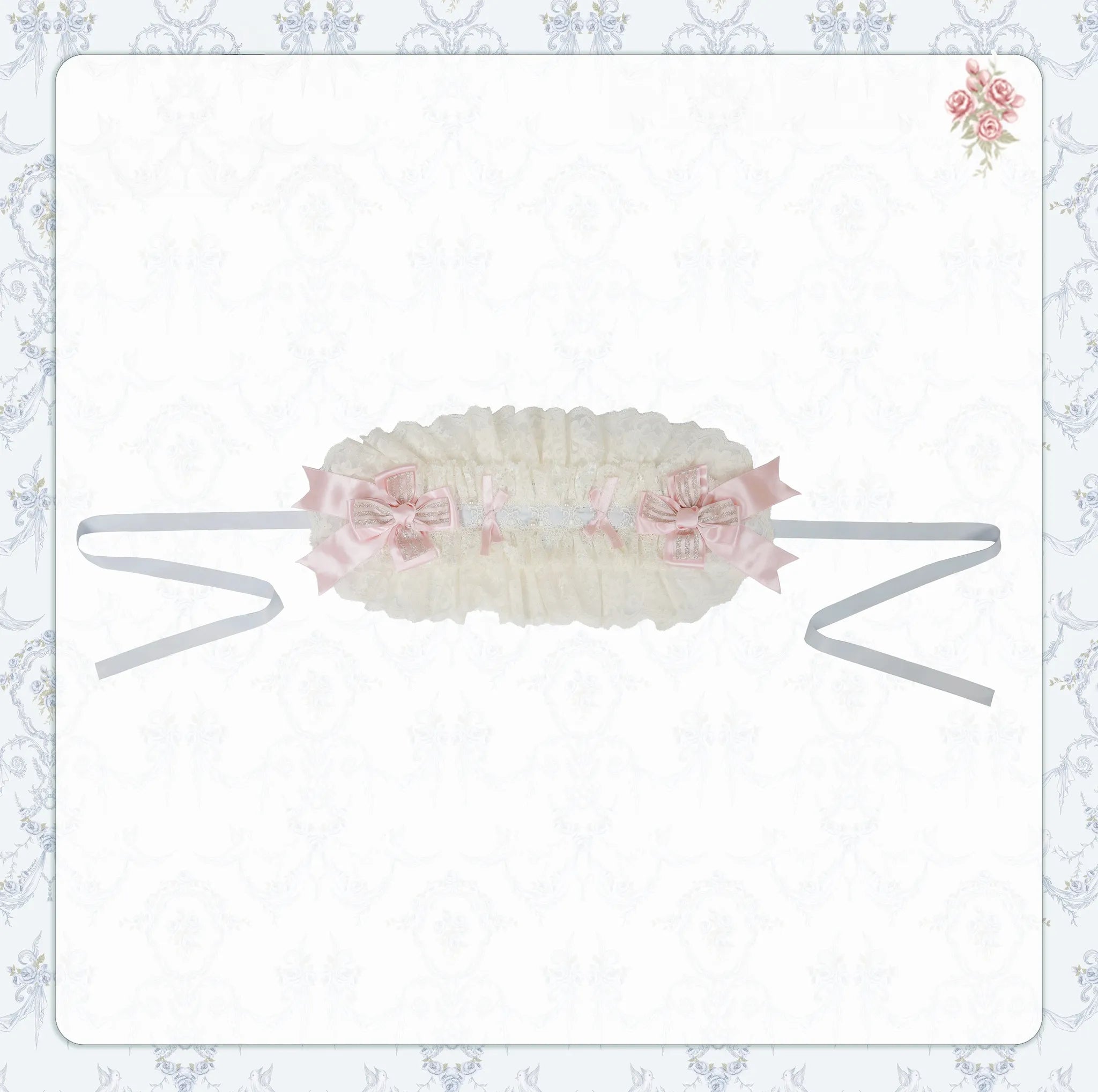 Rose Fragrance - Classic Lolita Lace JSK & OP Dress, Rose & Perfume Bottle Print (L M S) 45850:865561