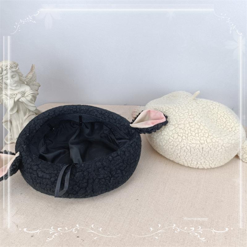 Cocoa Jam - Winter Sweet Lolita Beret, 3D Sheep-ear 15734:204596
