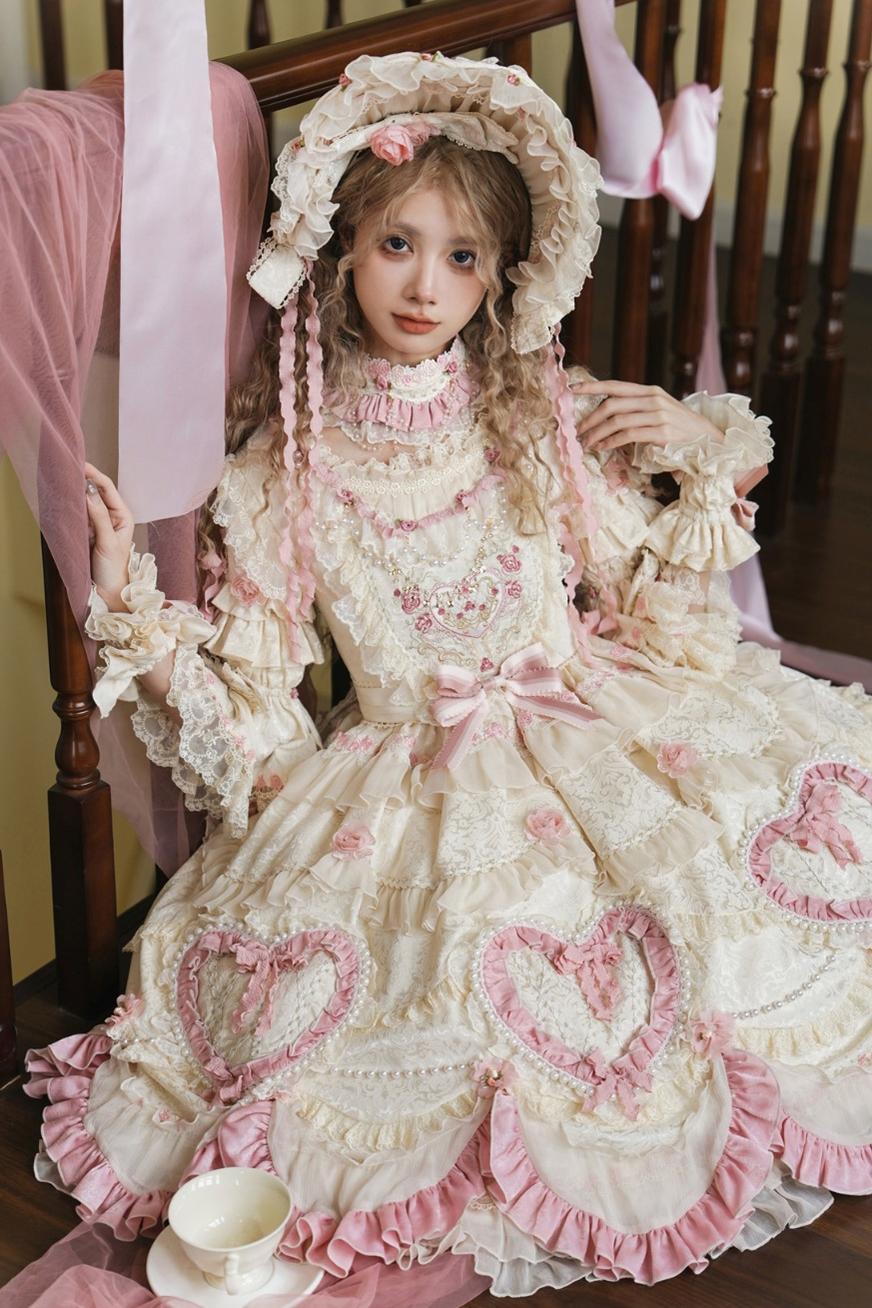 Bramble Rose - Antique Cake - Vintage Lolita OP Princess Dress Gorgeous Lolita Outfit 41536:701600