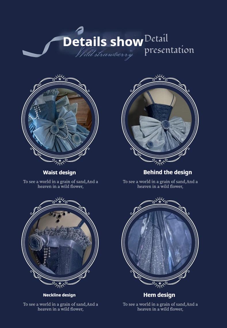 Nectarine White Tea - Captivating Starry - Wedding Lolita Dress Elegant Bridal JSK 37764:566926