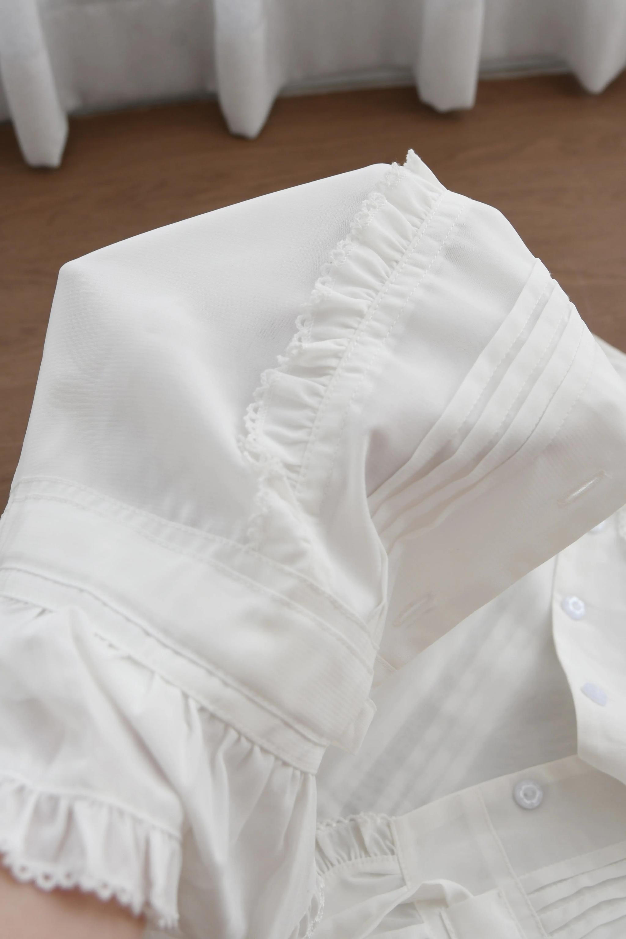 EverSpring - Short Sleeve Sweet Lolita Shirt, Peter Pan Collar 44735:820645