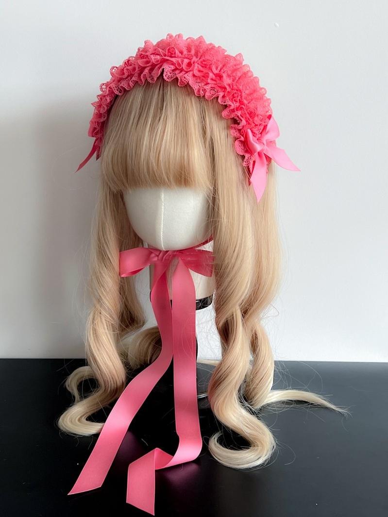 MAID - Customized Elegant Lolita Bow Lace KC Headdress