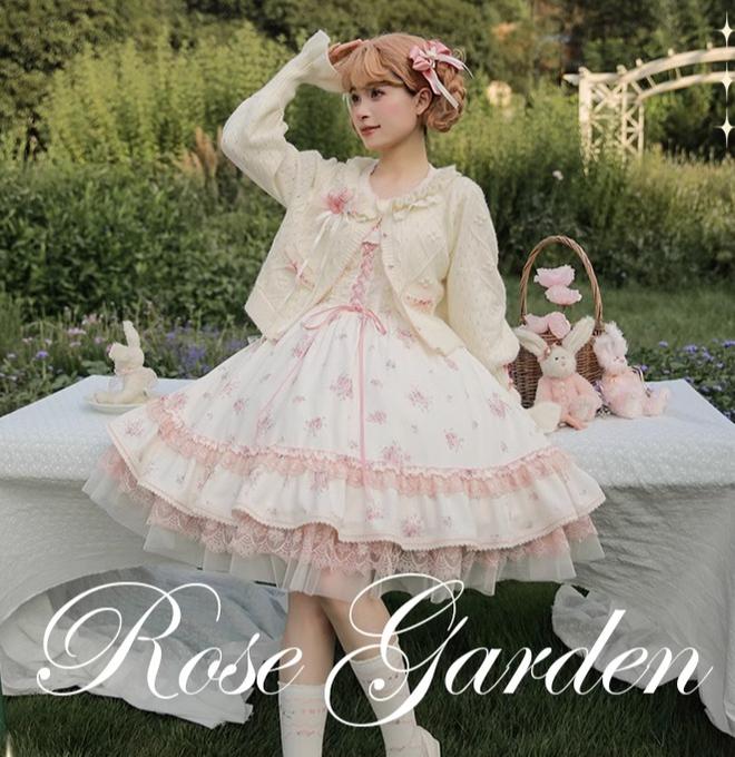 Mademoiselle Pearl~Rose Garden~Elegant Lolita Dress Bridal Floral Dress 29098:396282