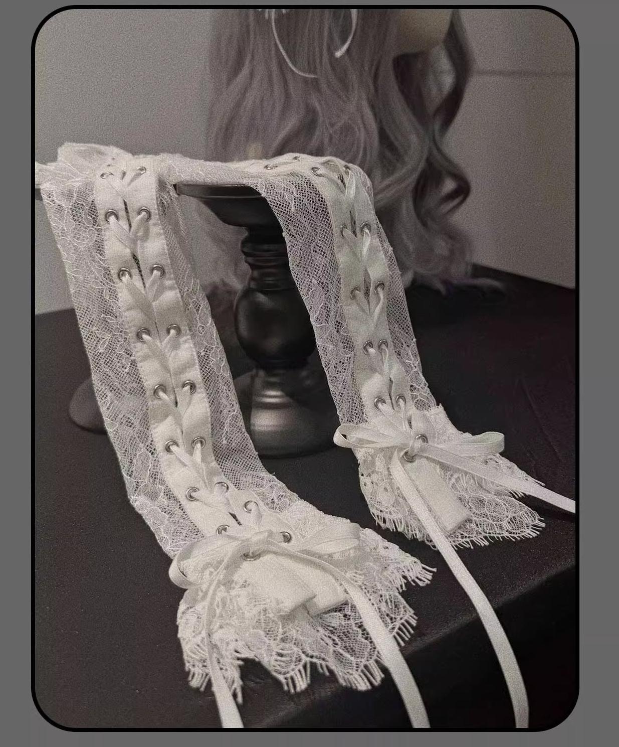 Susin Lolita - Striped Cross - Gothic Coordinated Lolita Set, Adjustable Blouse & Skirt (L M S XL) 43331:773961