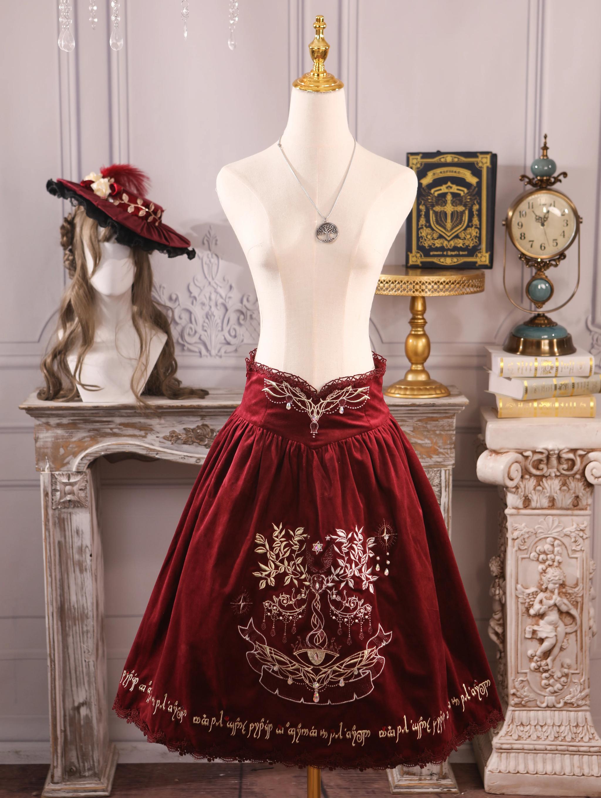 Twin Trees' Celestial Glow - Classic Lolita Bust-Supporting JSK, Plus Size (2XL 3XL L M S XL) 44508:810799