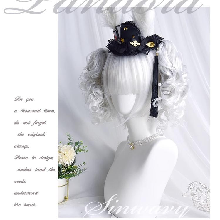 Sinwavy~Pandora's Box~Lolita Short Wig with Cute Double Ponytails 33090:432208