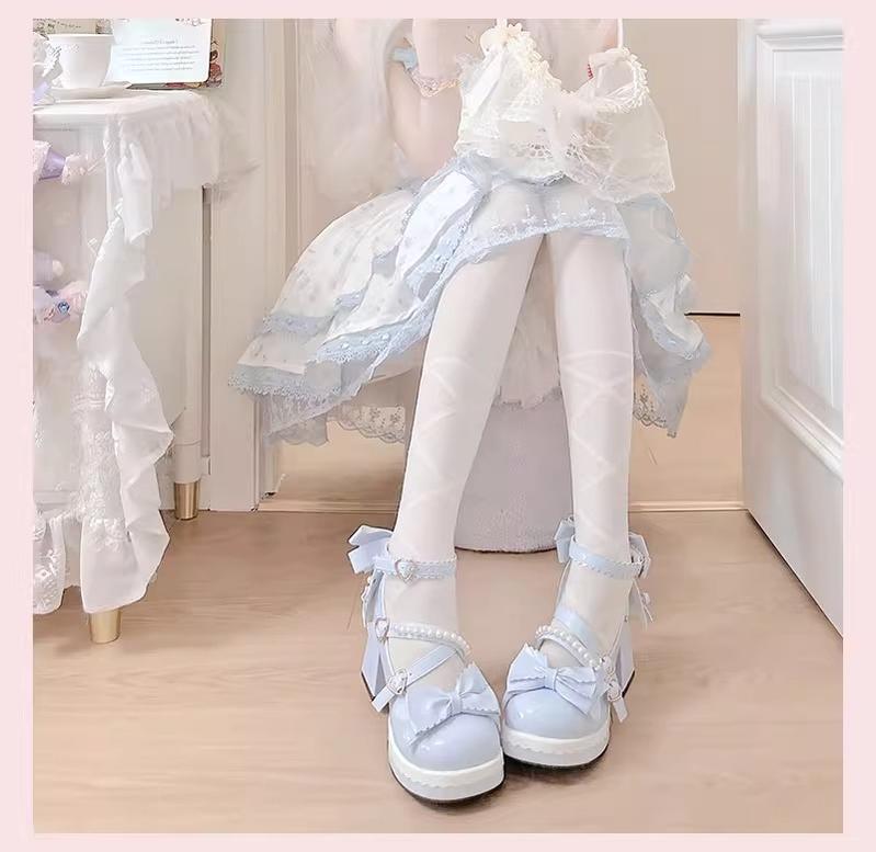 Witch's Night - Crush Complex - Sweet Lolita Heel Shoes, Pearls & Bows 43746:784516