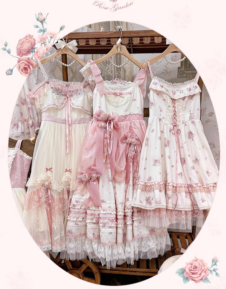 Mademoiselle Pearl~Rose Garden~Elegant Lolita Dress Bridal Floral Dress 29098:396280