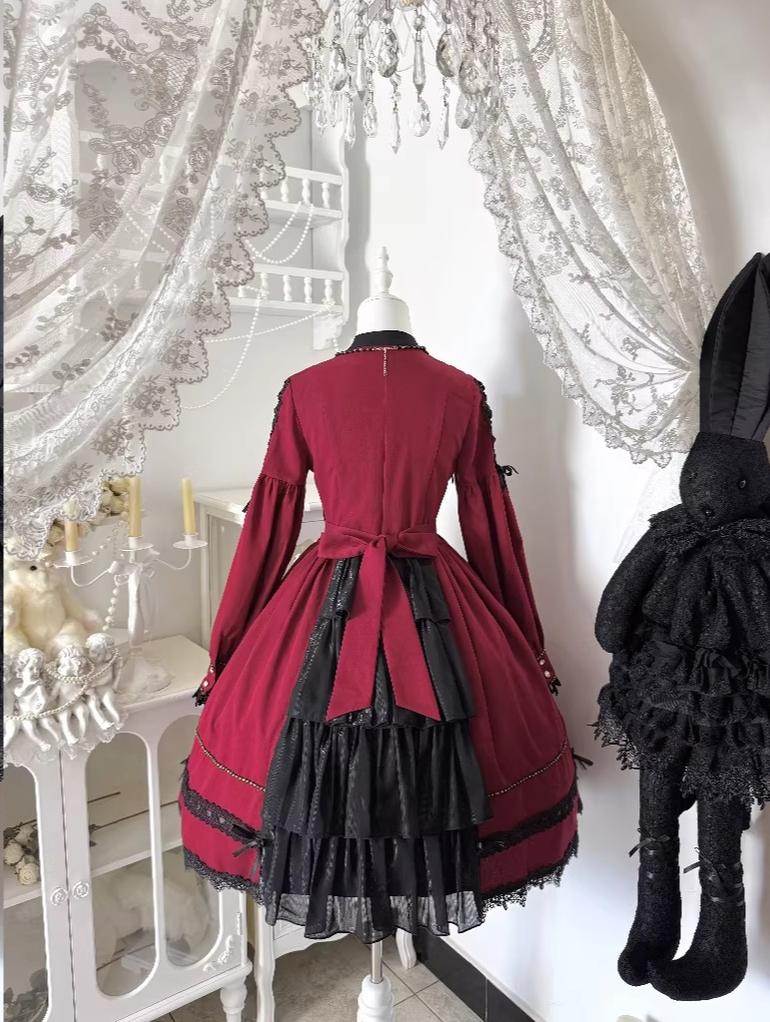 Ningyo Night - Old School Lolita OP Dress, Peter Pan Collar Cape 44635:816676
