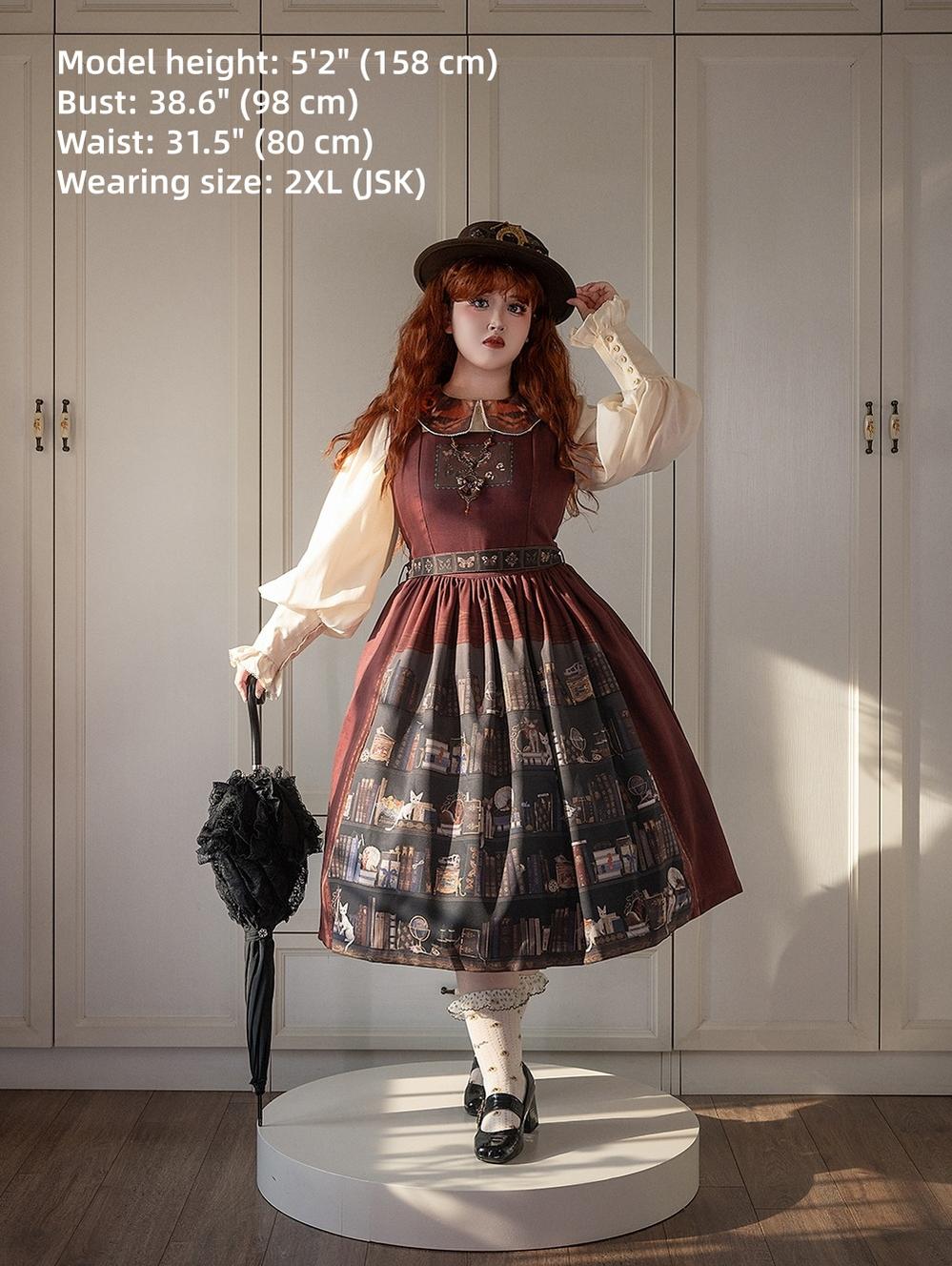 Miss Point - German Bookshelf - Classic Lolita Printed JSK Dress 44029:792990