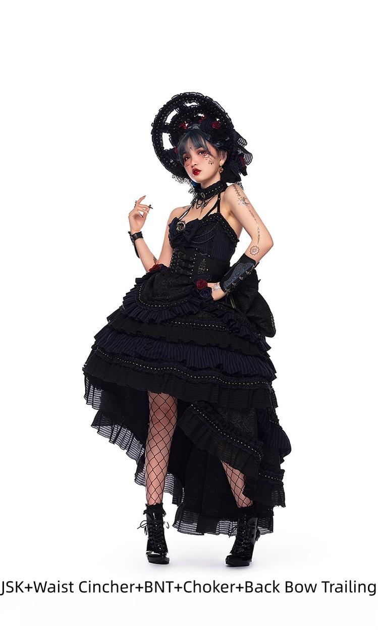 Ismailia - Gothic Lolita JSK Dress, Lace & Rose