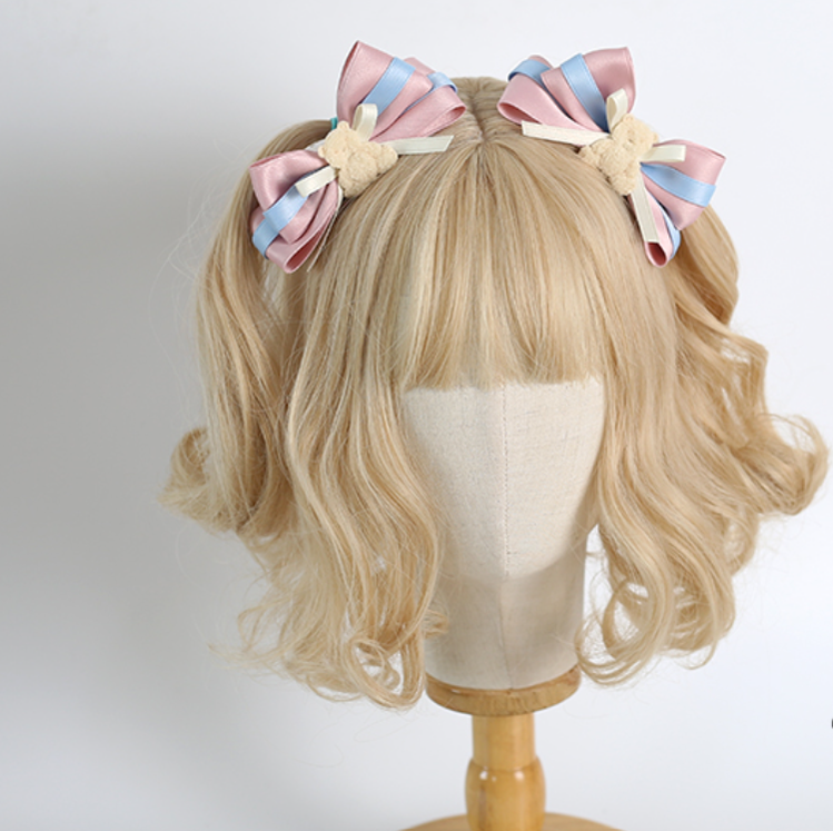 Xiaogui - Macarons Bear - Kawaii Lolita Bow Headbands and Hair Clips