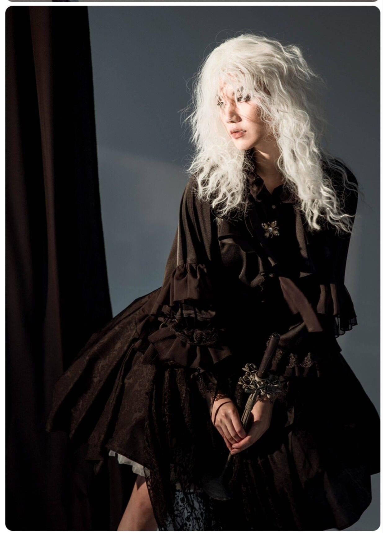 Dragon Bone Cemetery - Gothic Lolita Batwing Sleeves Blouse