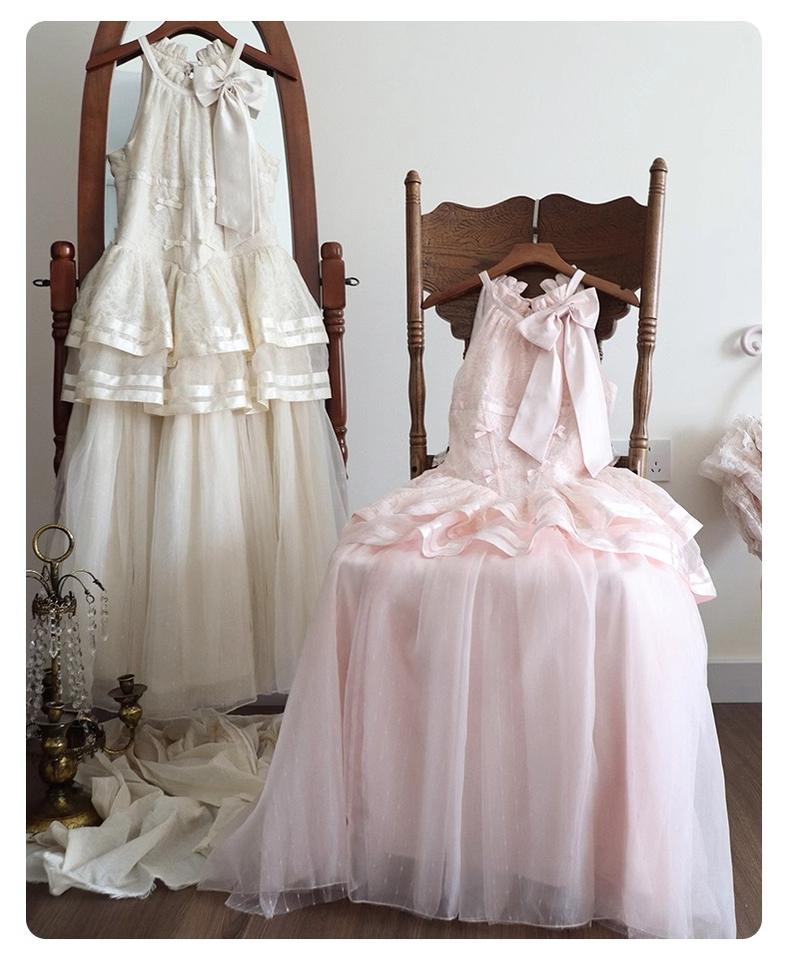 Urtto - Moonlight Dance - Elegant Lolita Halter-neck JSK Dress in Ballet Style 42588:746537